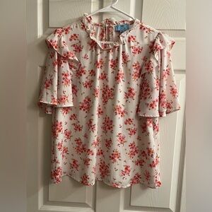 CeCe~PINK FLORAL TOP~ M